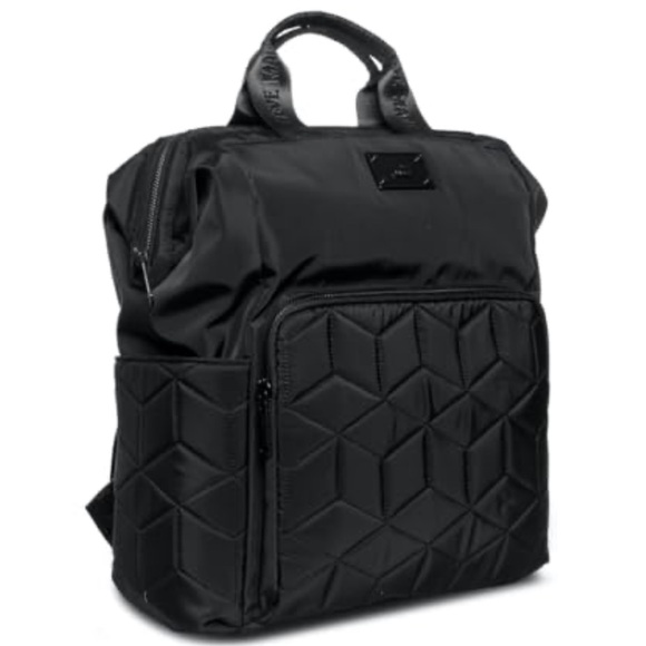 Steve Madden BQueens Quilted Black Backpack - Picture 1 of 16